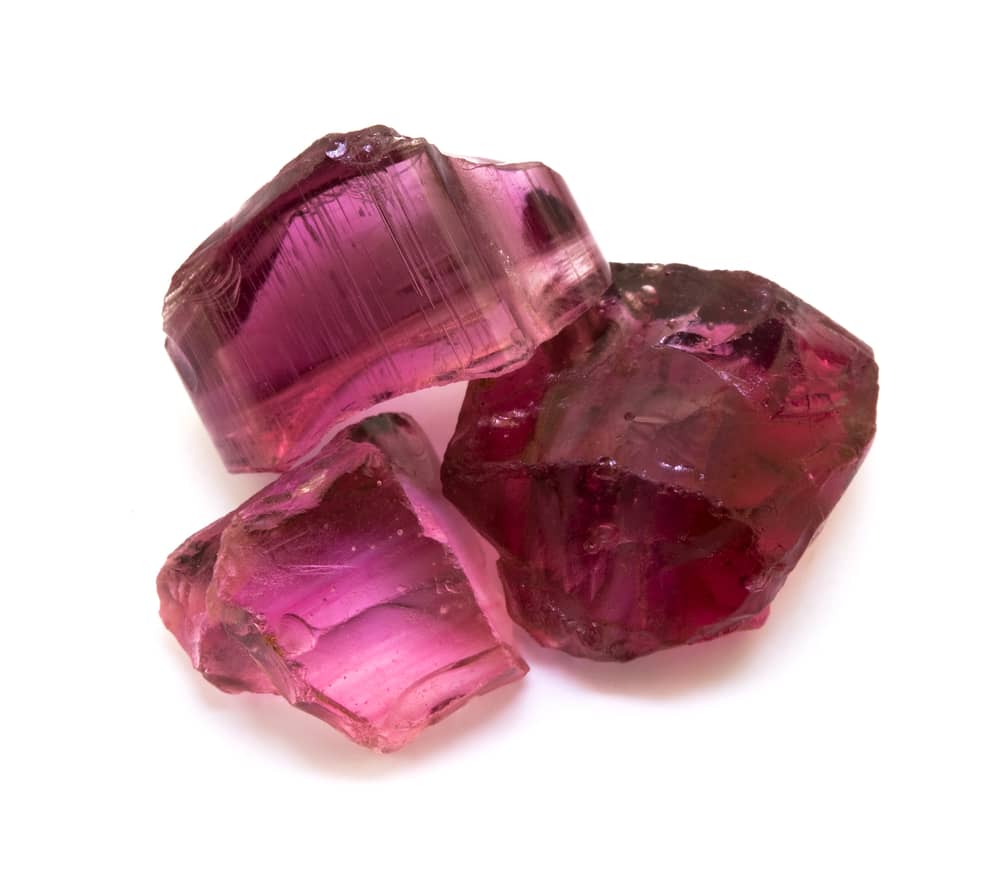 Red ruby rough stone